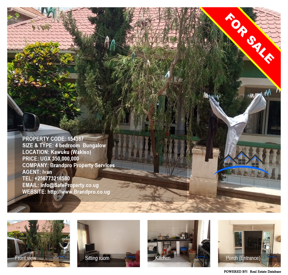 4 bedroom Bungalow  for sale in Kawuku Wakiso Uganda, code: 154387