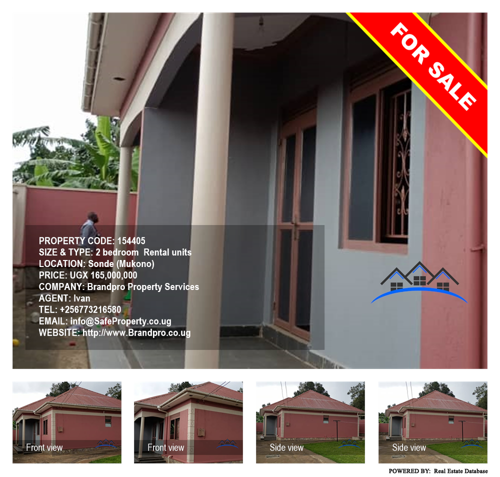 2 bedroom Rental units  for sale in Sonde Mukono Uganda, code: 154405