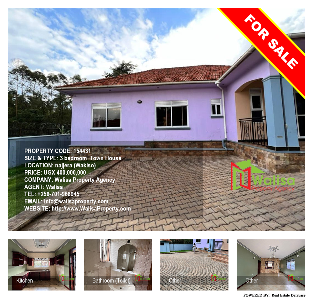 3 bedroom Town House  for sale in Najjera Wakiso Uganda, code: 154431