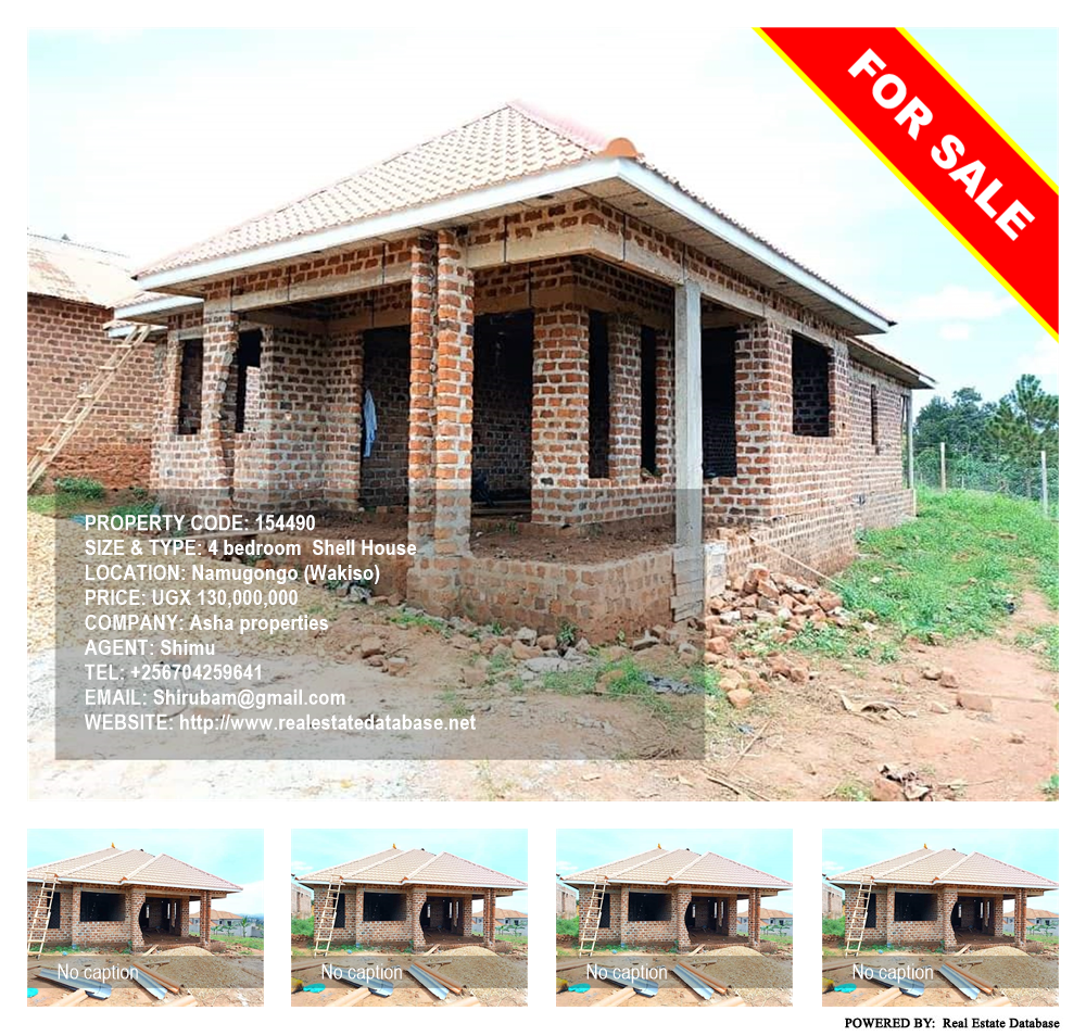 4 bedroom Shell House  for sale in Namugongo Wakiso Uganda, code: 154490
