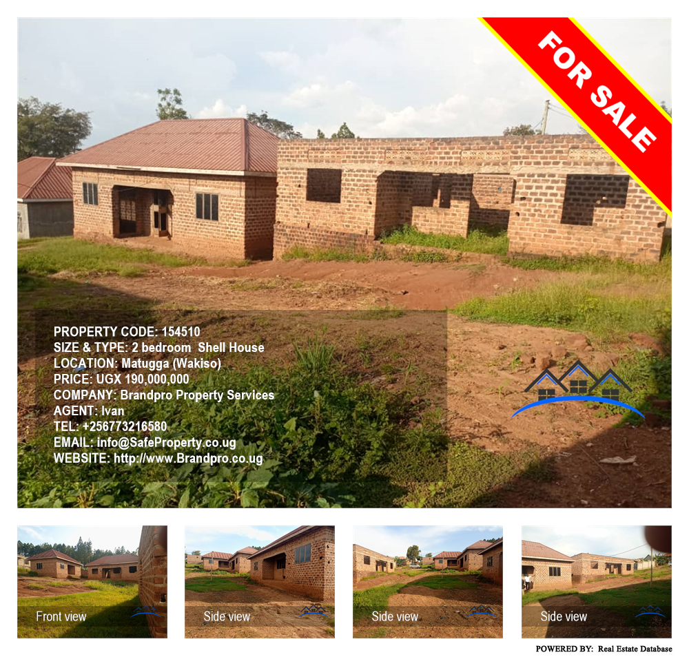 2 bedroom Shell House  for sale in Matugga Wakiso Uganda, code: 154510