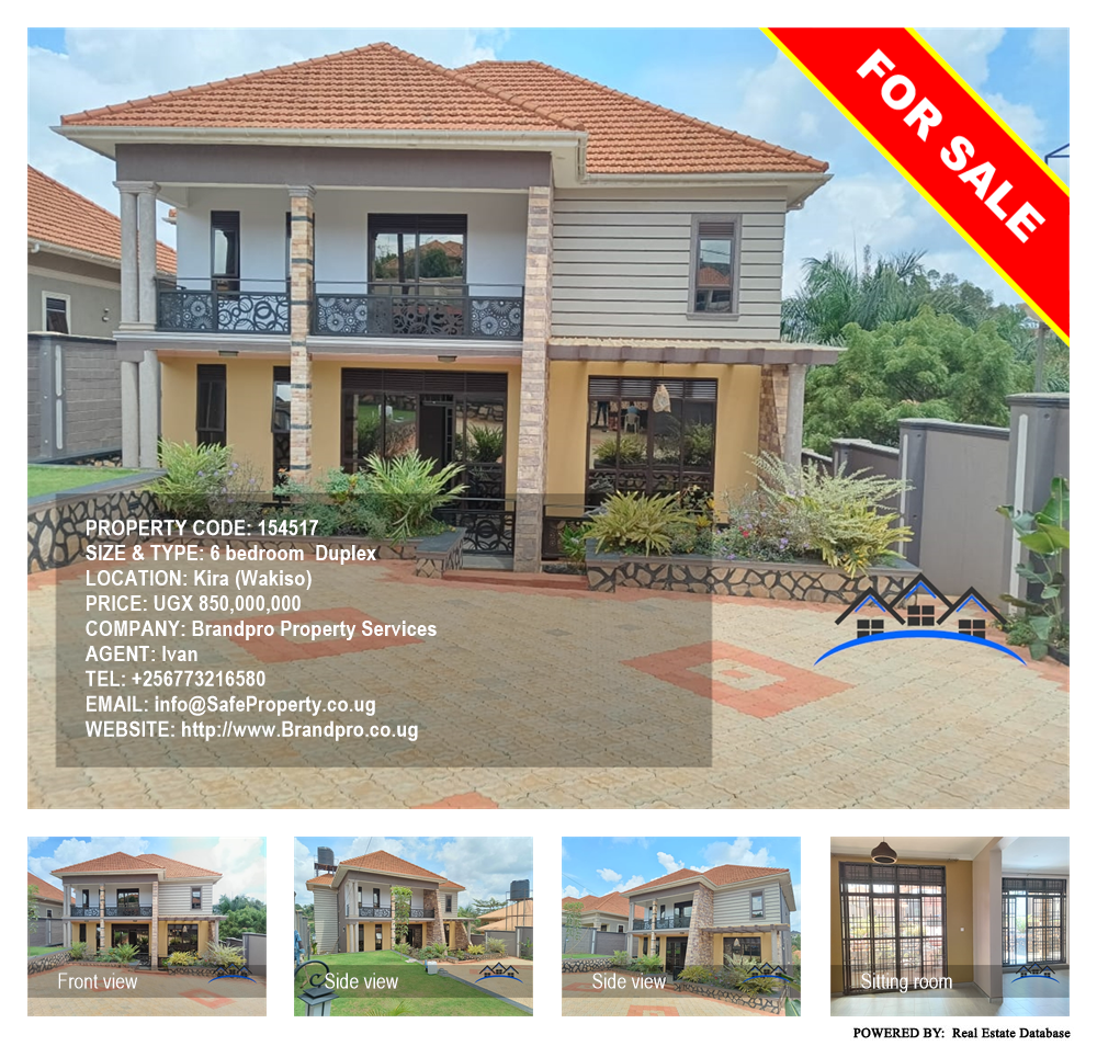 6 bedroom Duplex  for sale in Kira Wakiso Uganda, code: 154517