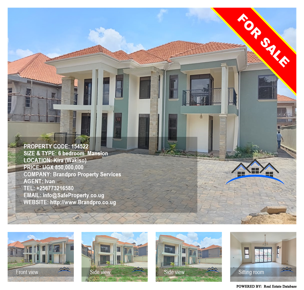 6 bedroom Mansion  for sale in Kira Wakiso Uganda, code: 154522