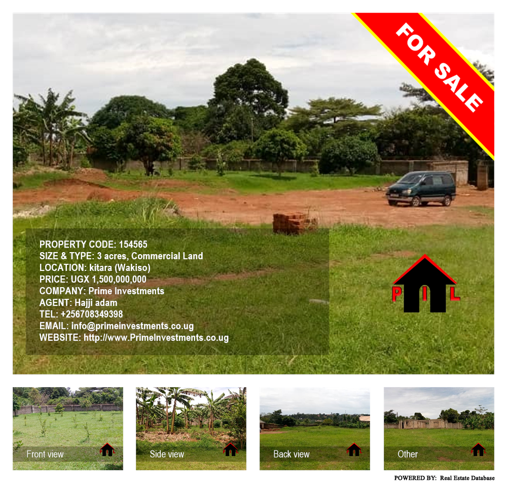 Commercial Land  for sale in Kitara Wakiso Uganda, code: 154565