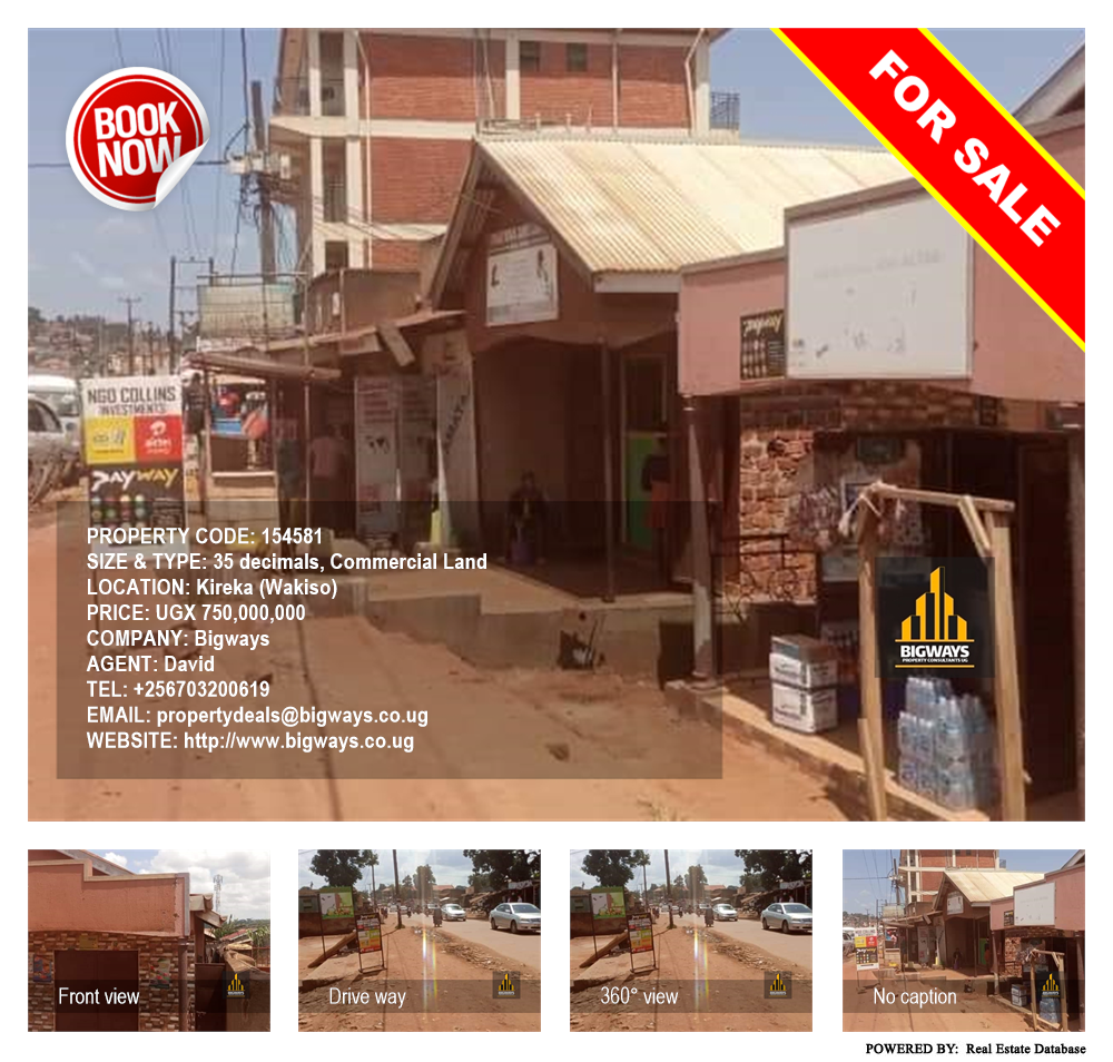 Commercial Land  for sale in Kireka Wakiso Uganda, code: 154581