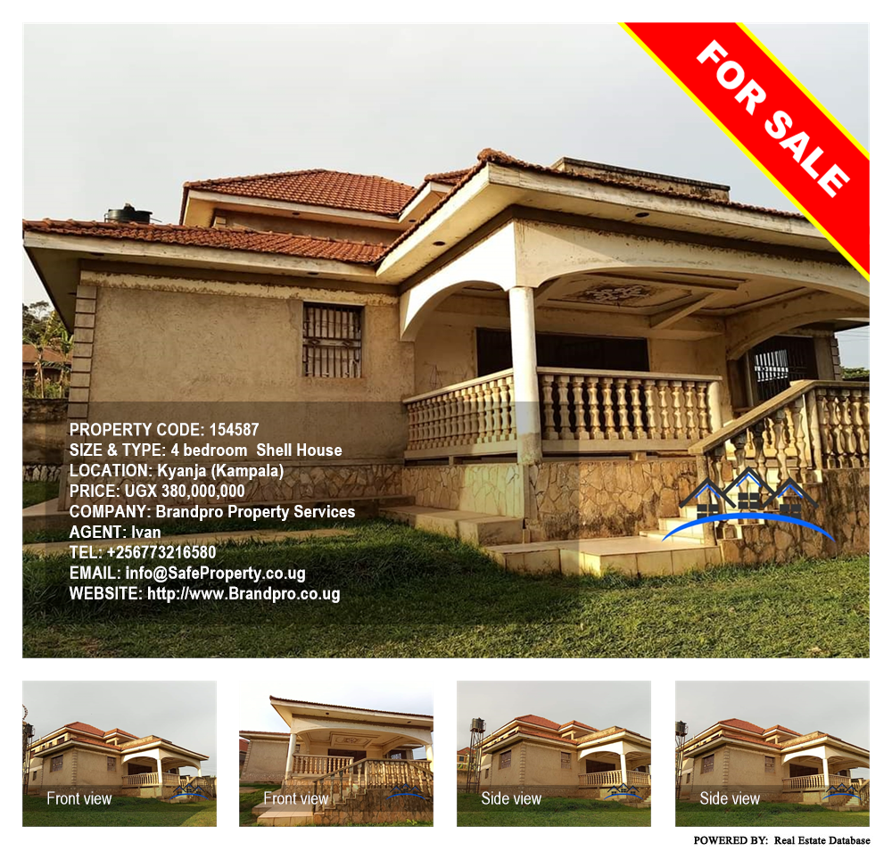 4 bedroom Shell House  for sale in Kyanja Kampala Uganda, code: 154587