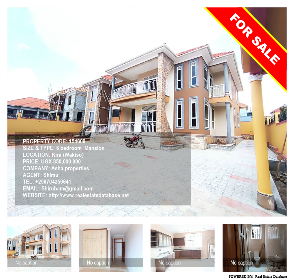 6 bedroom Mansion  for sale in Kira Wakiso Uganda, code: 154609