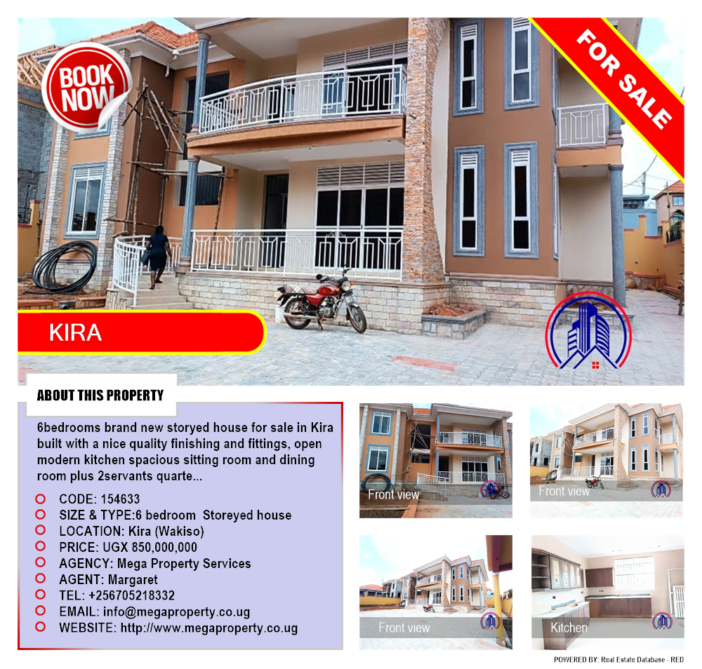 6 bedroom Storeyed house  for sale in Kira Wakiso Uganda, code: 154633