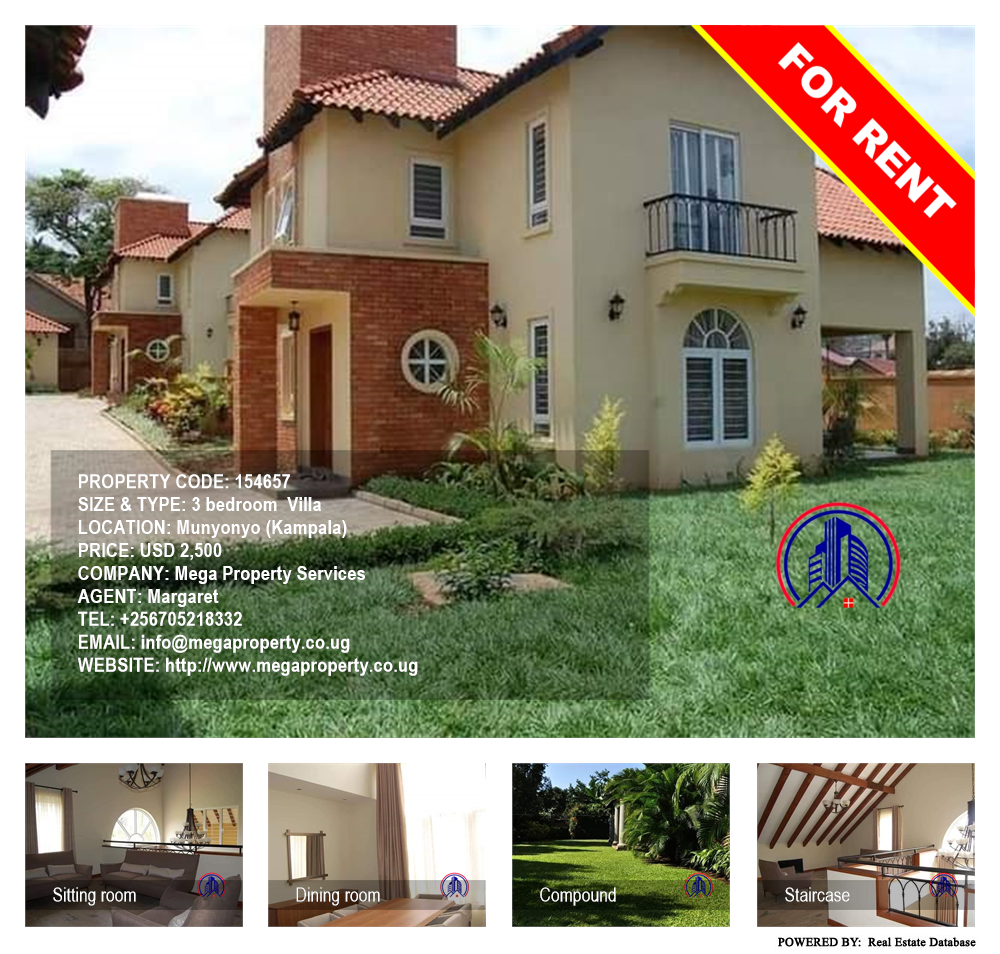 3 bedroom Villa  for rent in Munyonyo Kampala Uganda, code: 154657