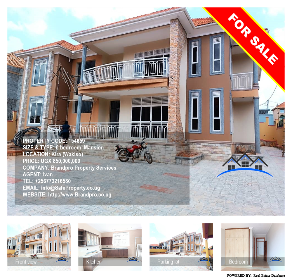 6 bedroom Mansion  for sale in Kira Wakiso Uganda, code: 154659