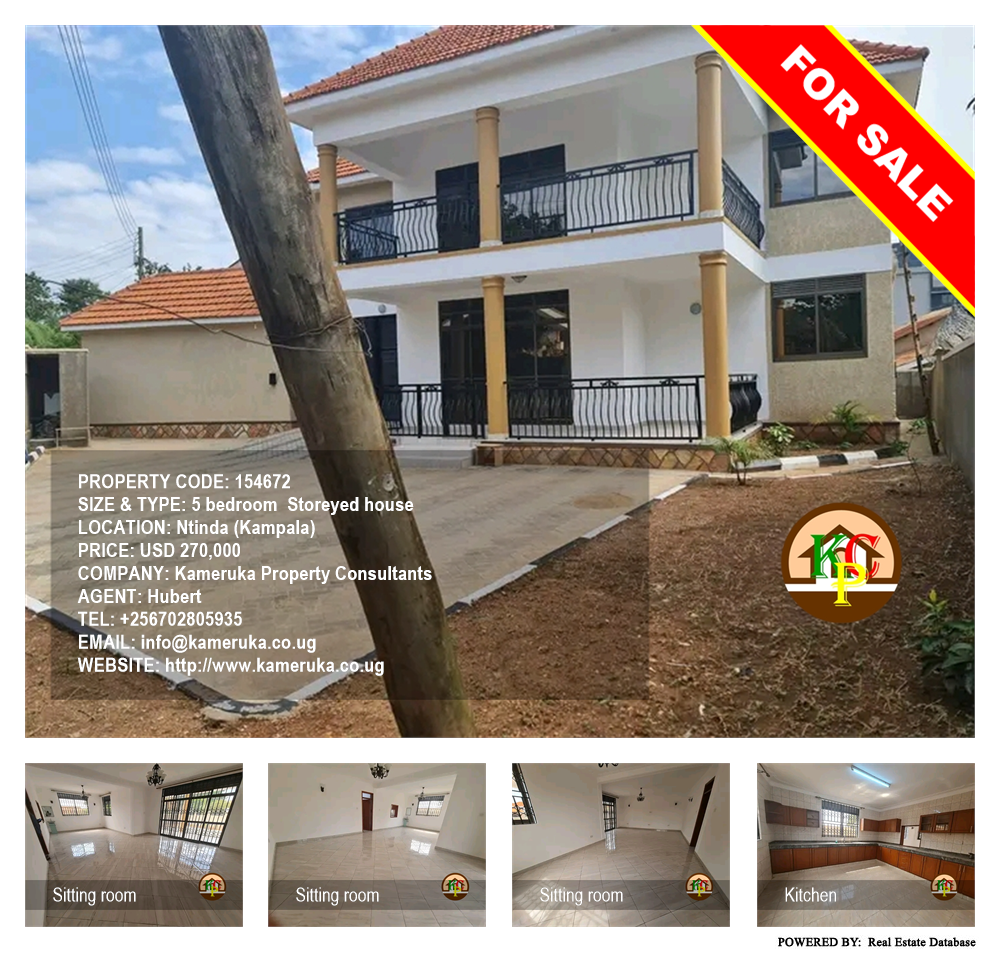 5 bedroom Storeyed house  for sale in Ntinda Kampala Uganda, code: 154672