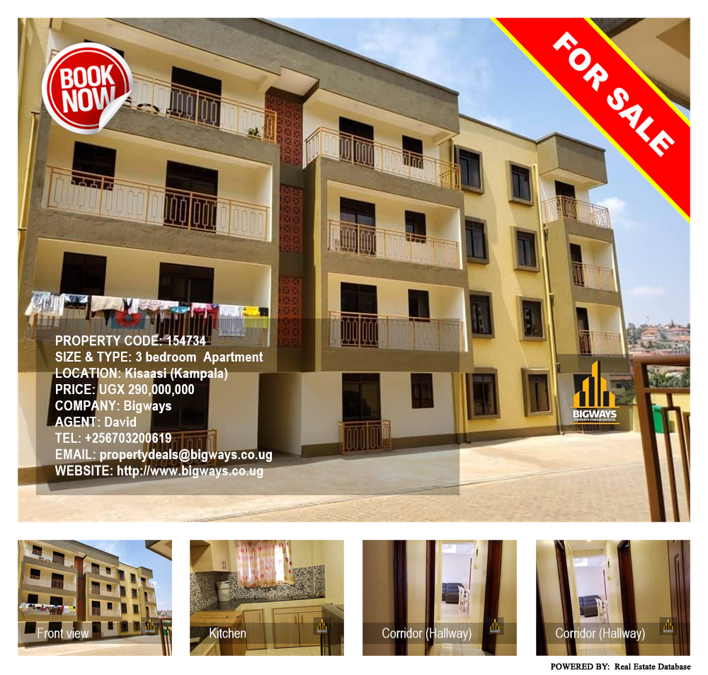3 bedroom Apartment  for sale in Kisaasi Kampala Uganda, code: 154734