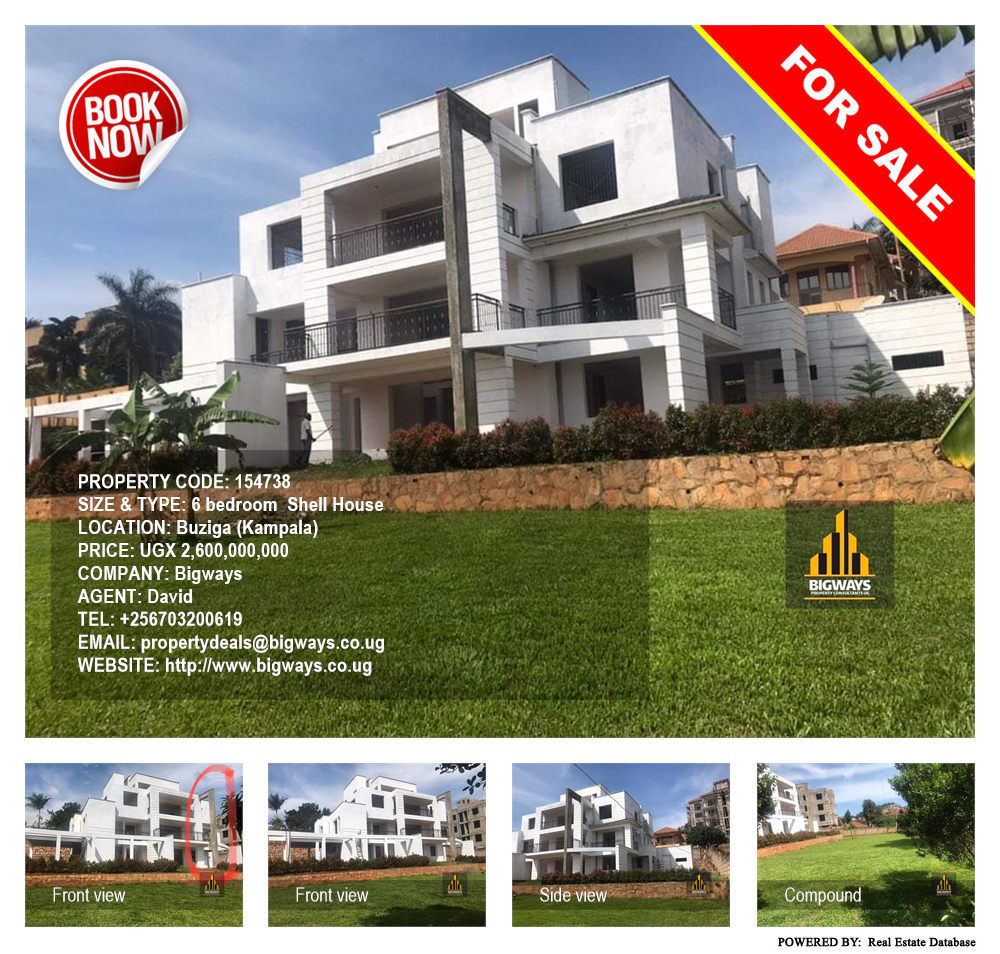 6 bedroom Shell House  for sale in Buziga Kampala Uganda, code: 154738