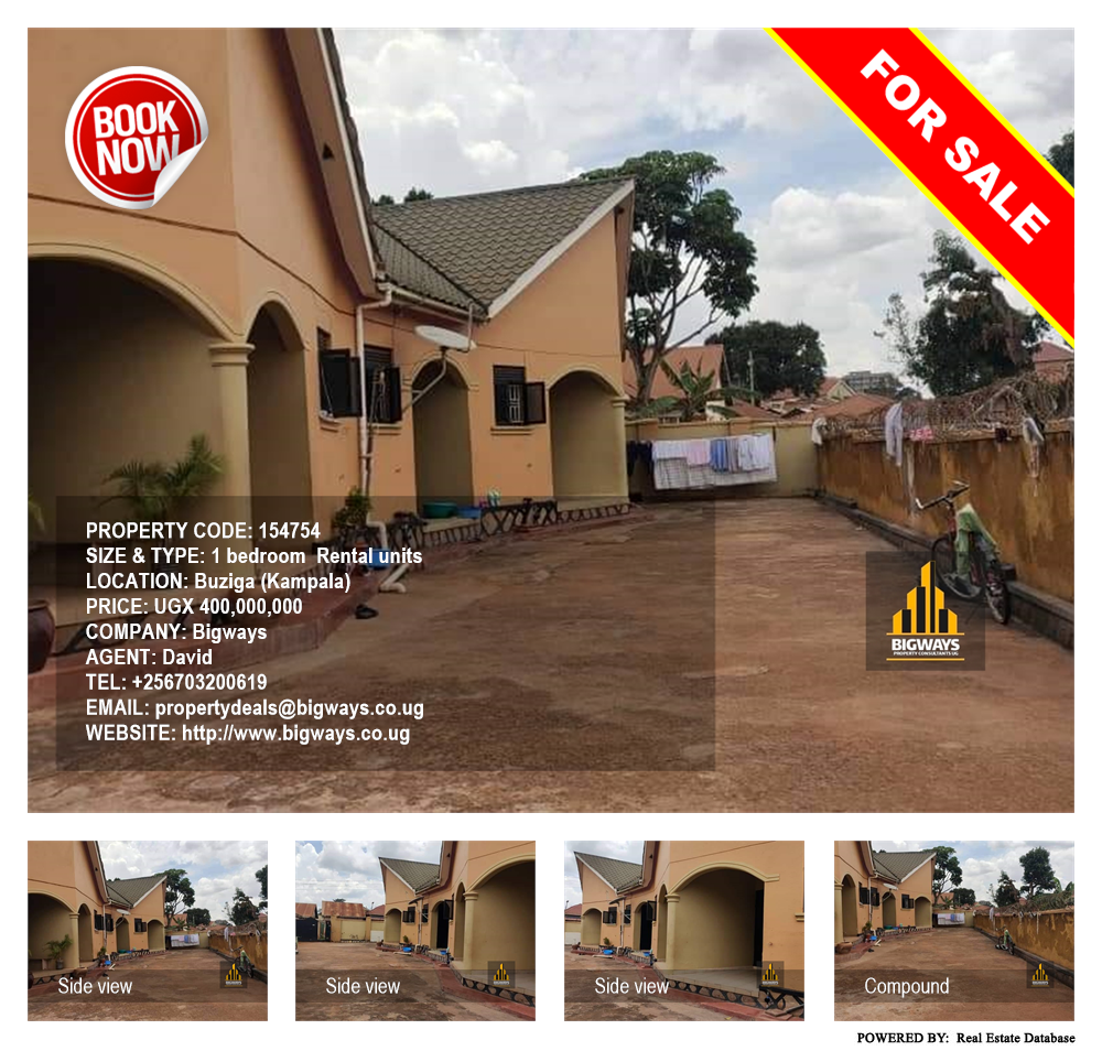 1 bedroom Rental units  for sale in Buziga Kampala Uganda, code: 154754