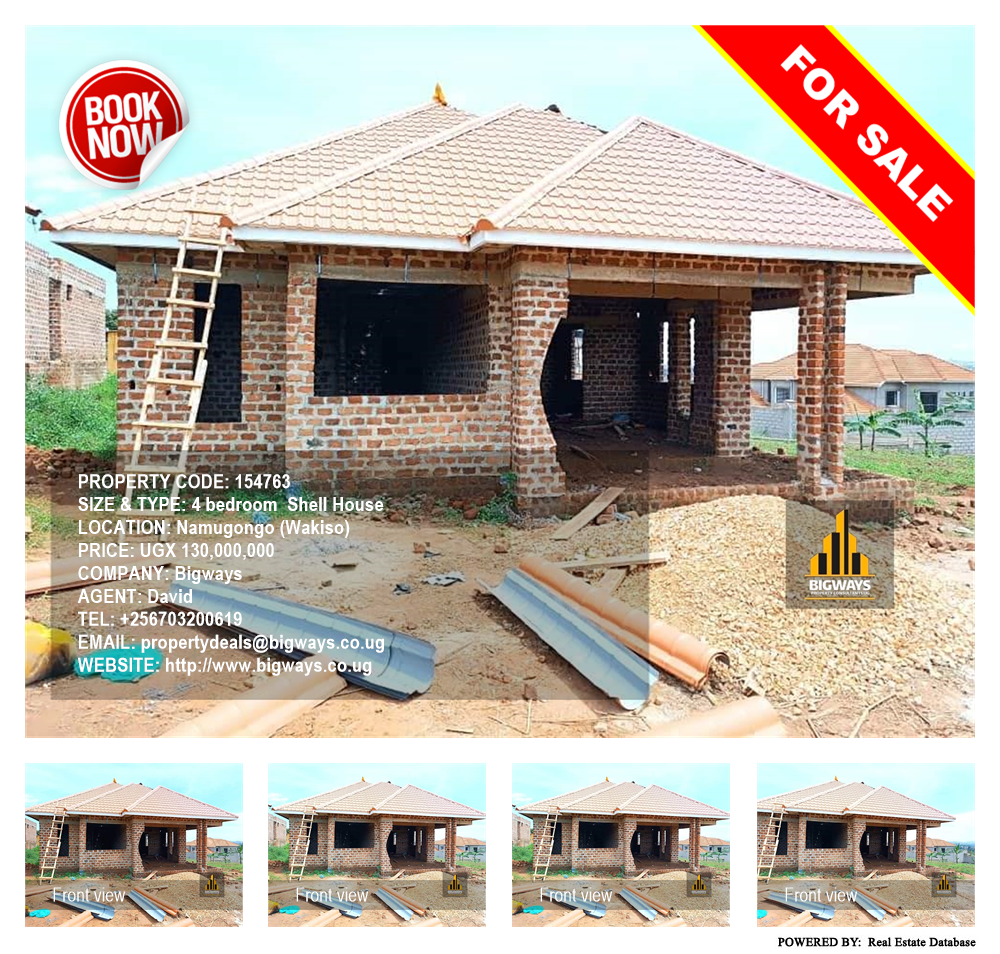 4 bedroom Shell House  for sale in Namugongo Wakiso Uganda, code: 154763