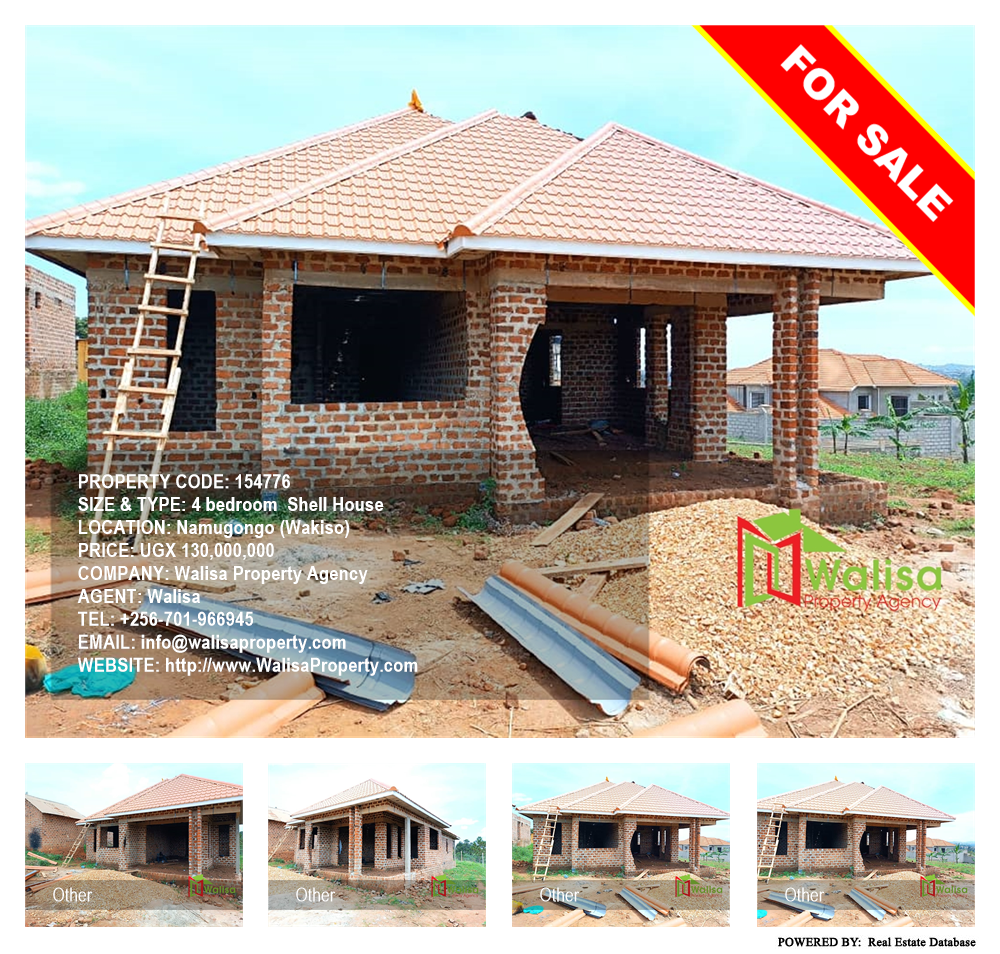 4 bedroom Shell House  for sale in Namugongo Wakiso Uganda, code: 154776