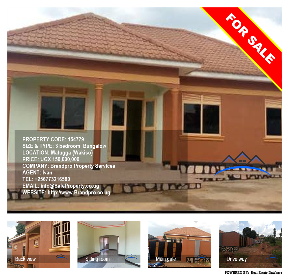 3 bedroom Bungalow  for sale in Matugga Wakiso Uganda, code: 154779