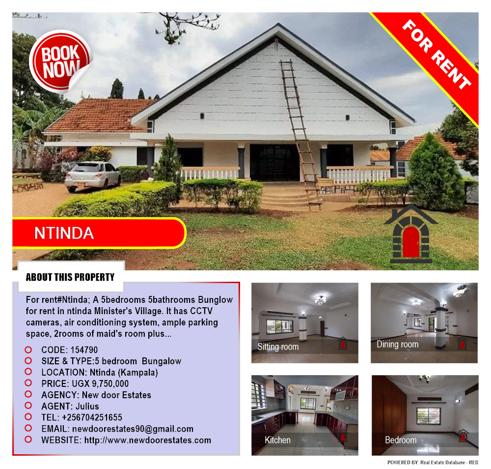 5 bedroom Bungalow  for rent in Ntinda Kampala Uganda, code: 154790