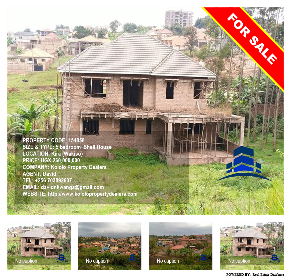 5 bedroom Shell House  for sale in Kira Wakiso Uganda, code: 154858