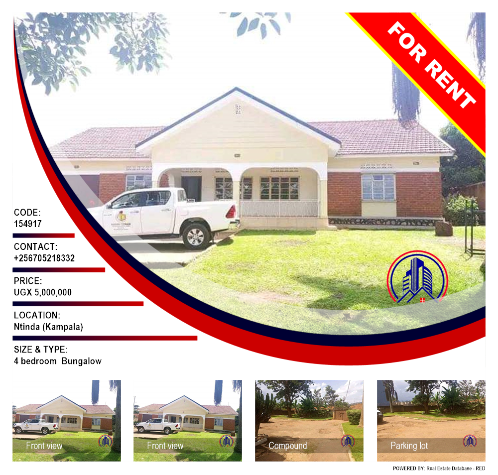 4 bedroom Bungalow  for rent in Ntinda Kampala Uganda, code: 154917