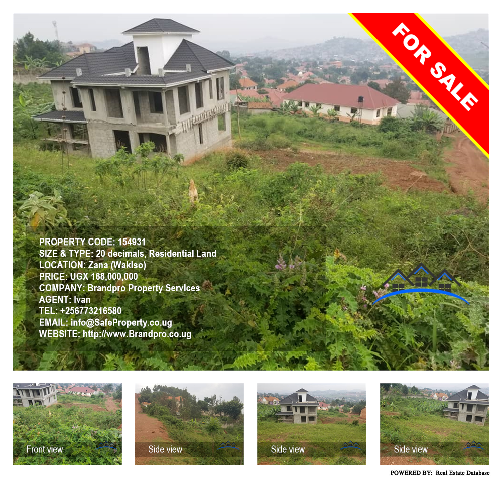 Residential Land  for sale in Zana Wakiso Uganda, code: 154931