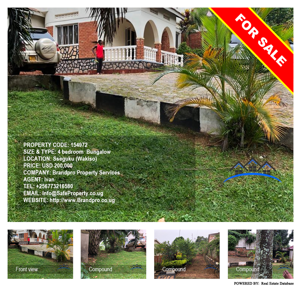 4 bedroom Bungalow  for sale in Seguku Wakiso Uganda, code: 154972