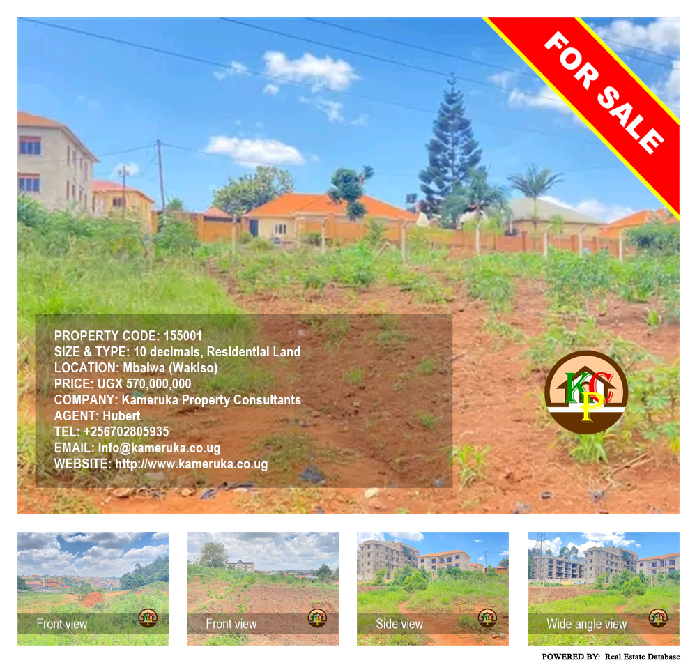 Residential Land  for sale in Mbalwa Wakiso Uganda, code: 155001