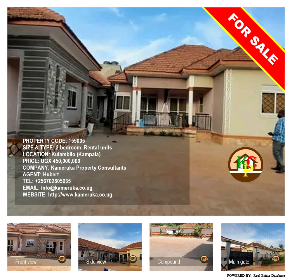 2 bedroom Rental units  for sale in Kulambilo Kampala Uganda, code: 155005