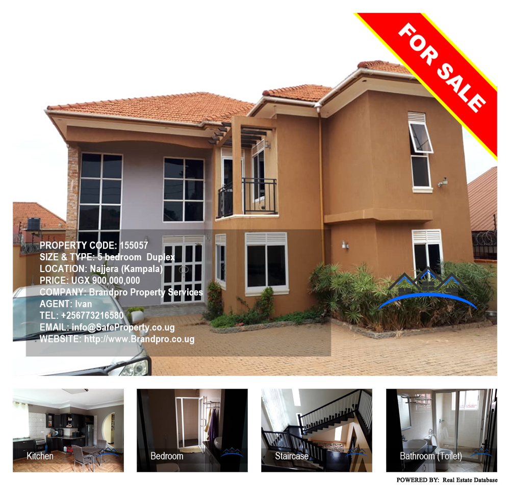 5 bedroom Duplex  for sale in Najjera Kampala Uganda, code: 155057