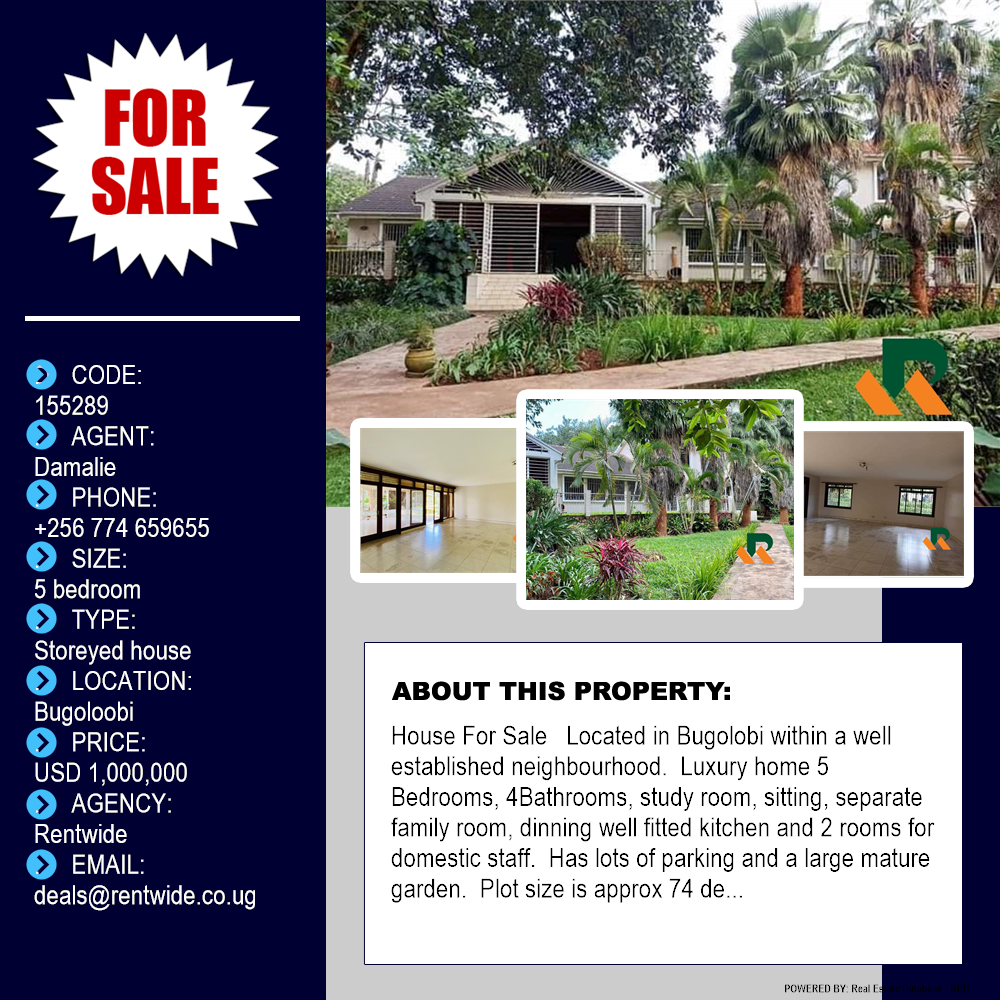 5 bedroom Storeyed house  for sale in Bugoloobi Kampala Uganda, code: 155289