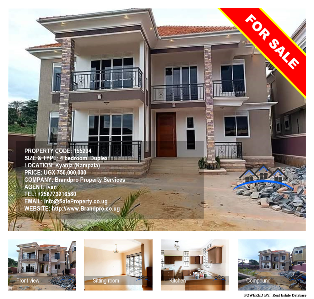 4 bedroom Duplex  for sale in Kyanja Kampala Uganda, code: 155294