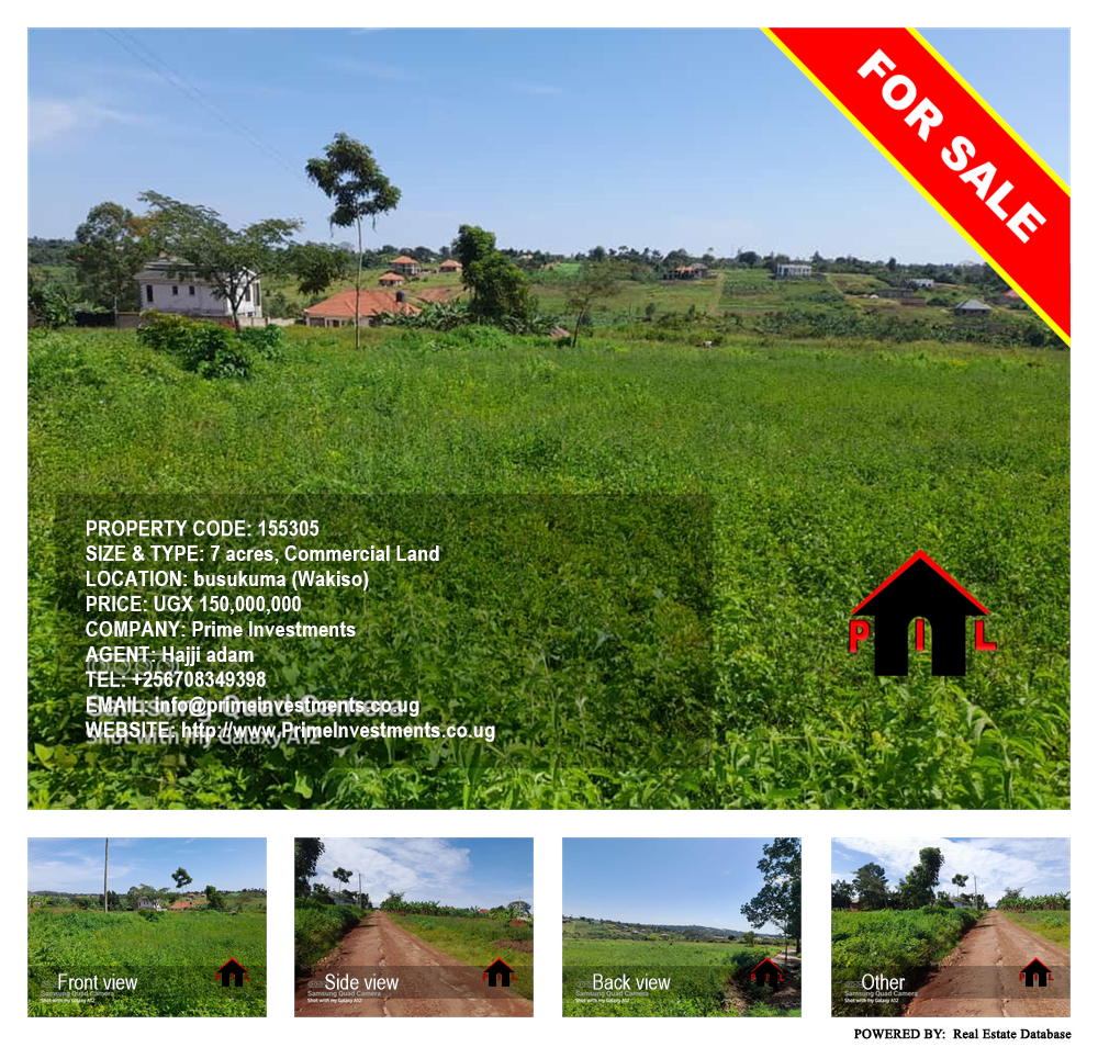 Commercial Land  for sale in Busukuma Wakiso Uganda, code: 155305