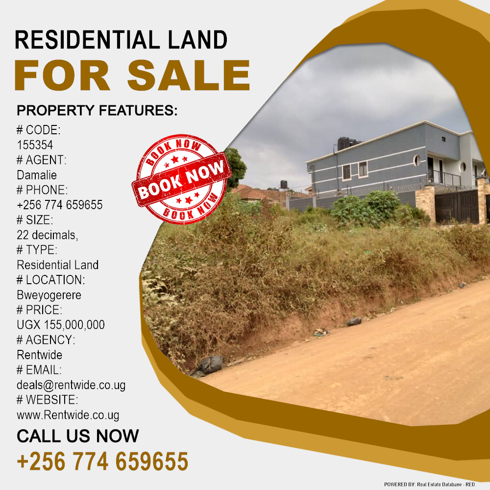 Residential Land  for sale in Bweyogerere Kampala Uganda, code: 155354