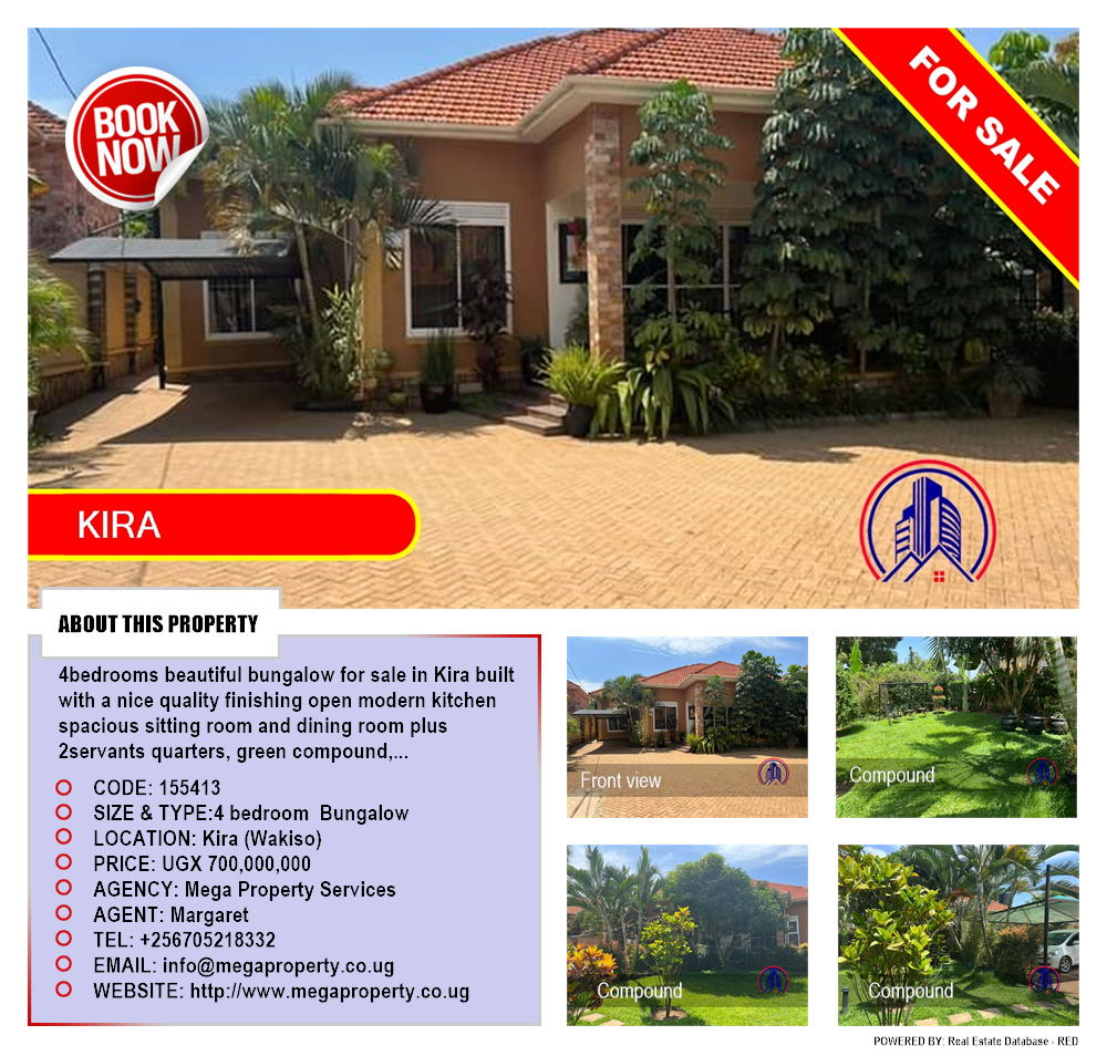 4 bedroom Bungalow  for sale in Kira Wakiso Uganda, code: 155413
