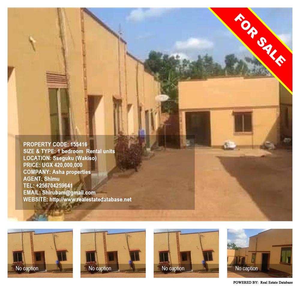 1 bedroom Rental units  for sale in Seguku Wakiso Uganda, code: 155416