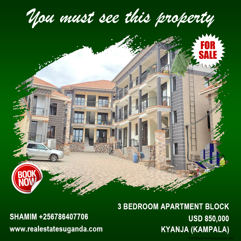 3 bedroom Apartment block  for sale in Kyanja Kampala Uganda, code: 155422