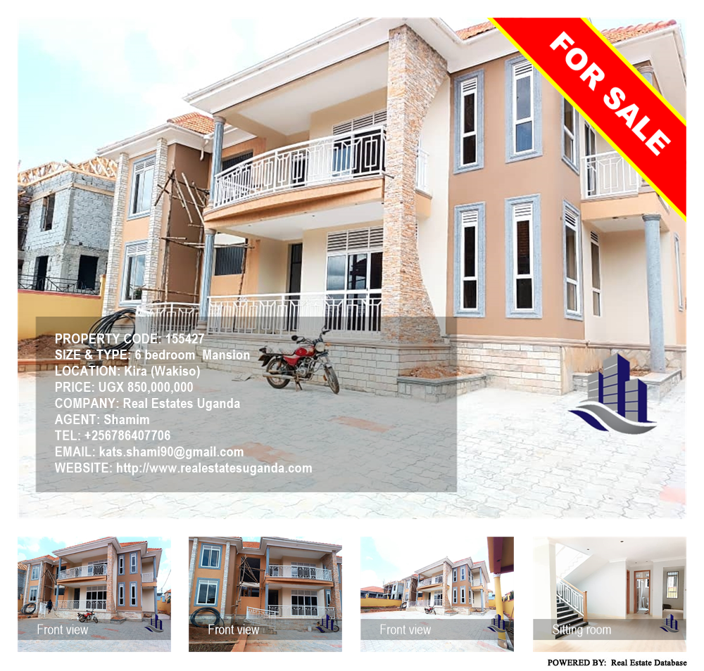 6 bedroom Mansion  for sale in Kira Wakiso Uganda, code: 155427