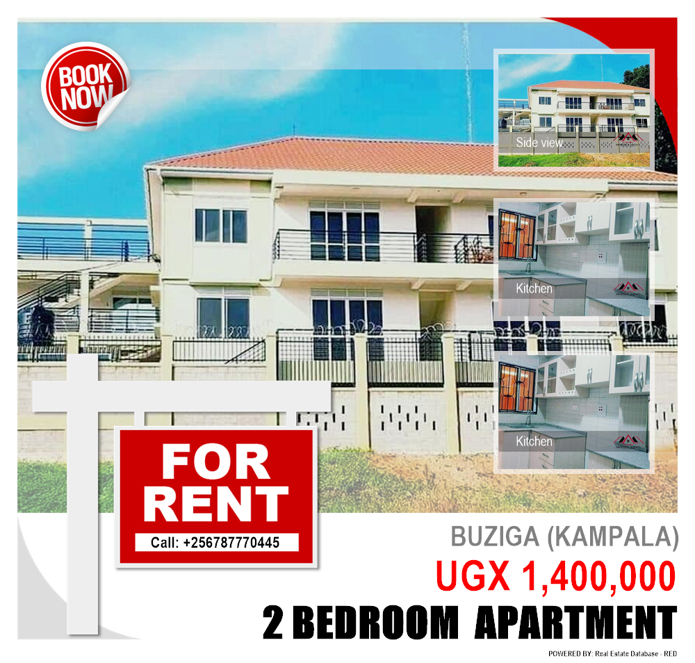 2 bedroom Apartment  for rent in Buziga Kampala Uganda, code: 155443
