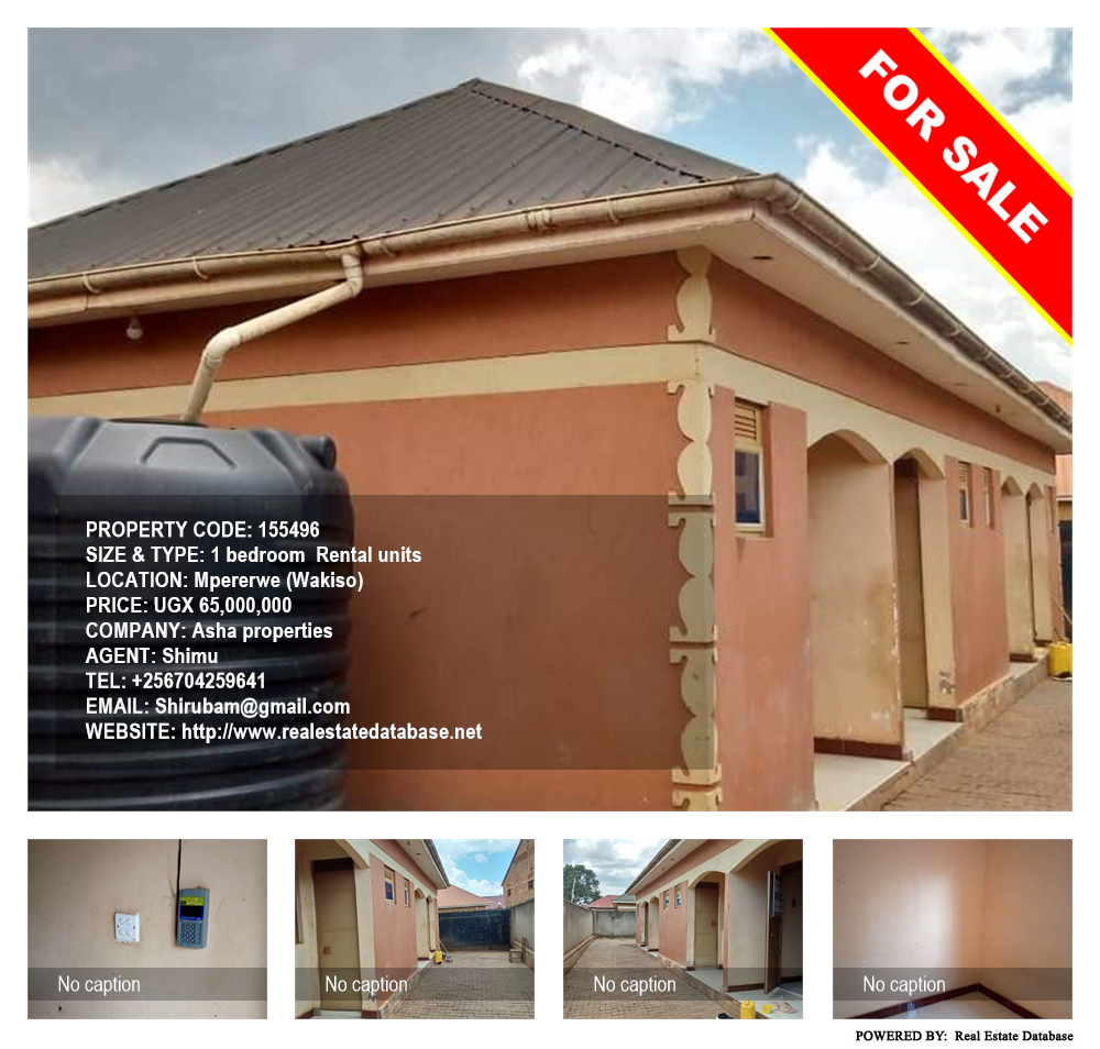 1 bedroom Rental units  for sale in Mpererwe Wakiso Uganda, code: 155496