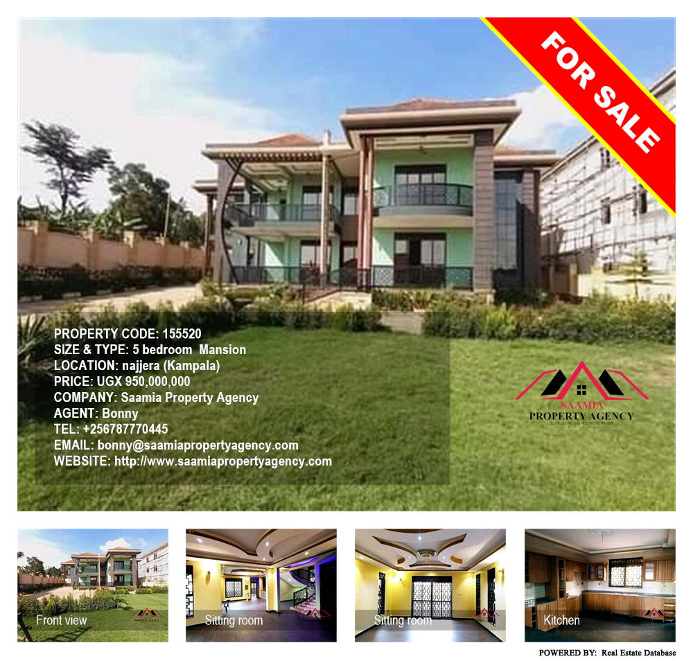 5 bedroom Mansion  for sale in Najjera Kampala Uganda, code: 155520