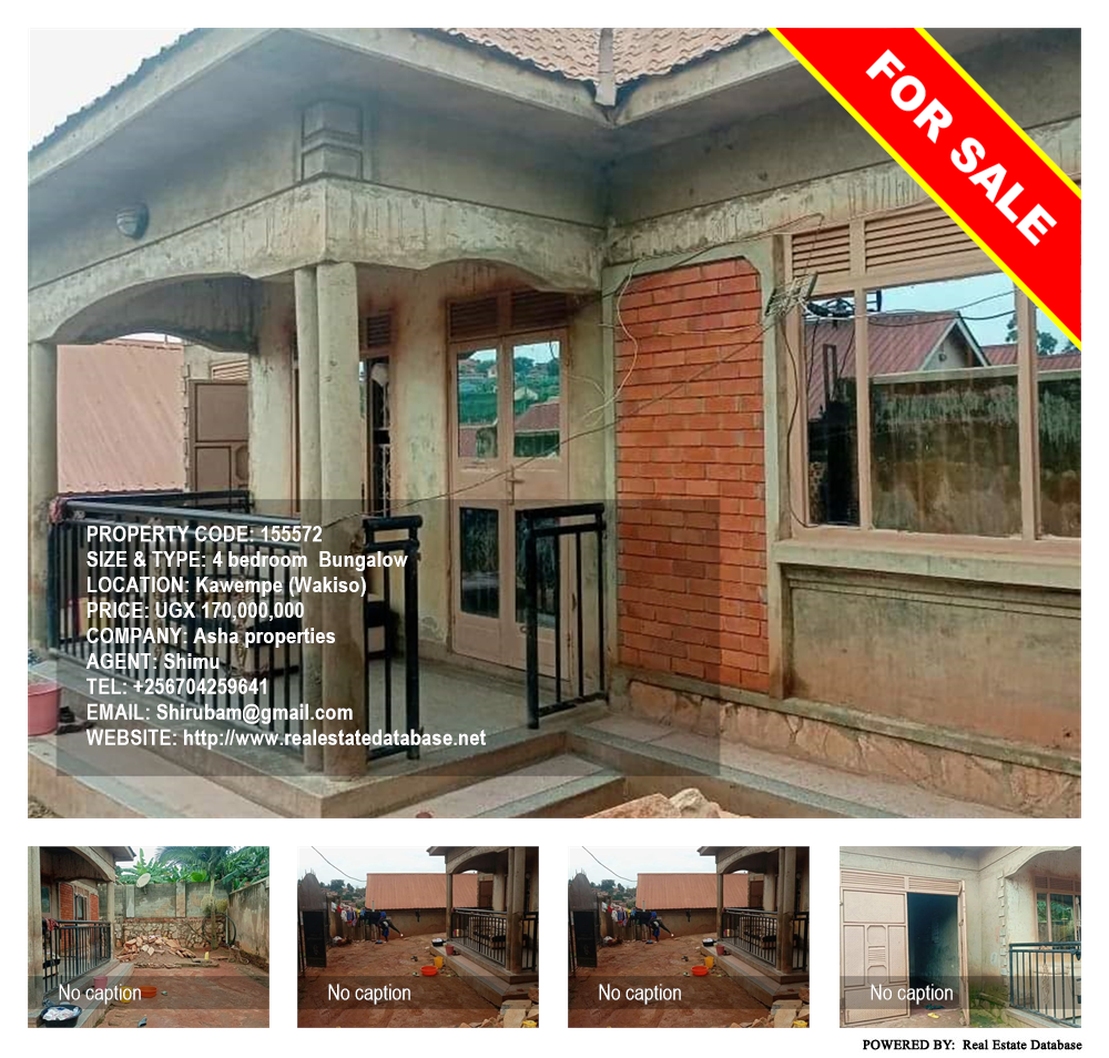 4 bedroom Bungalow  for sale in Kawempe Wakiso Uganda, code: 155572