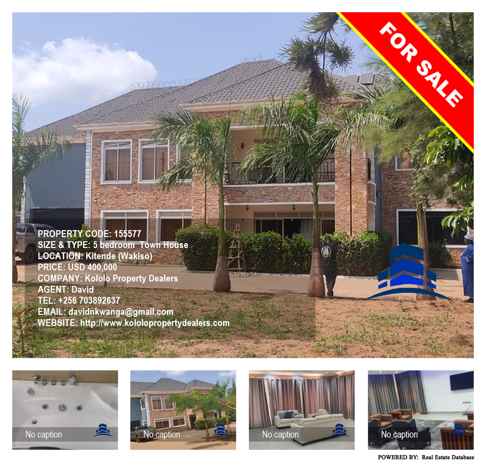 5 bedroom Town House  for sale in Kitende Wakiso Uganda, code: 155577