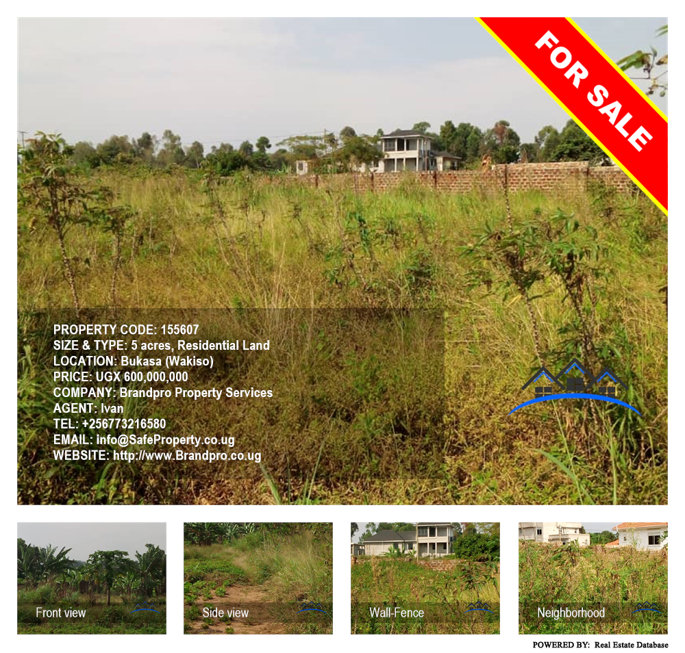 Residential Land  for sale in Bukasa Wakiso Uganda, code: 155607