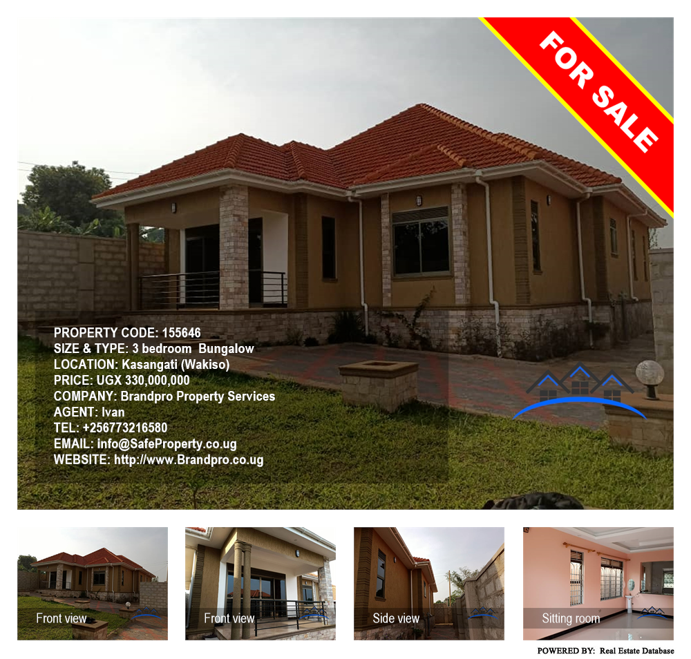 3 bedroom Bungalow  for sale in Kasangati Wakiso Uganda, code: 155646