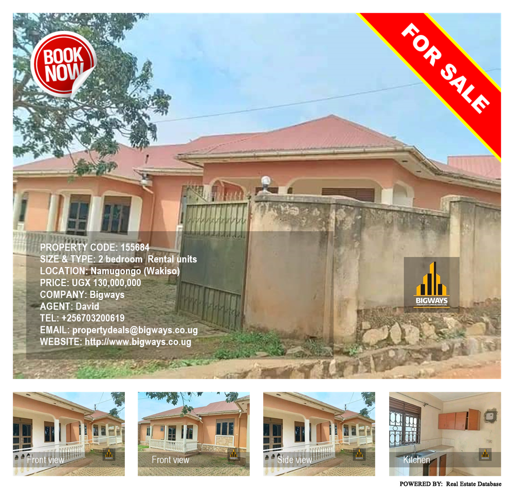 2 bedroom Rental units  for sale in Namugongo Wakiso Uganda, code: 155684