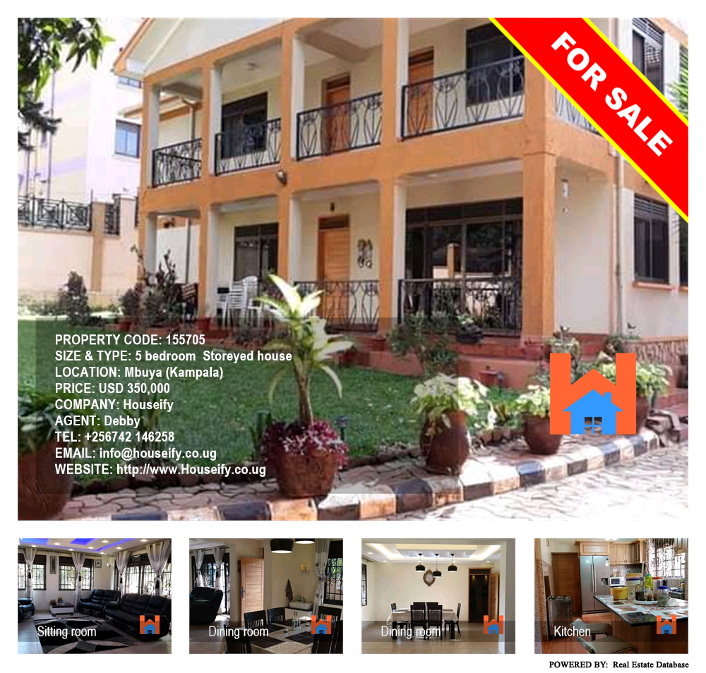 5 bedroom Storeyed house  for sale in Mbuya Kampala Uganda, code: 155705