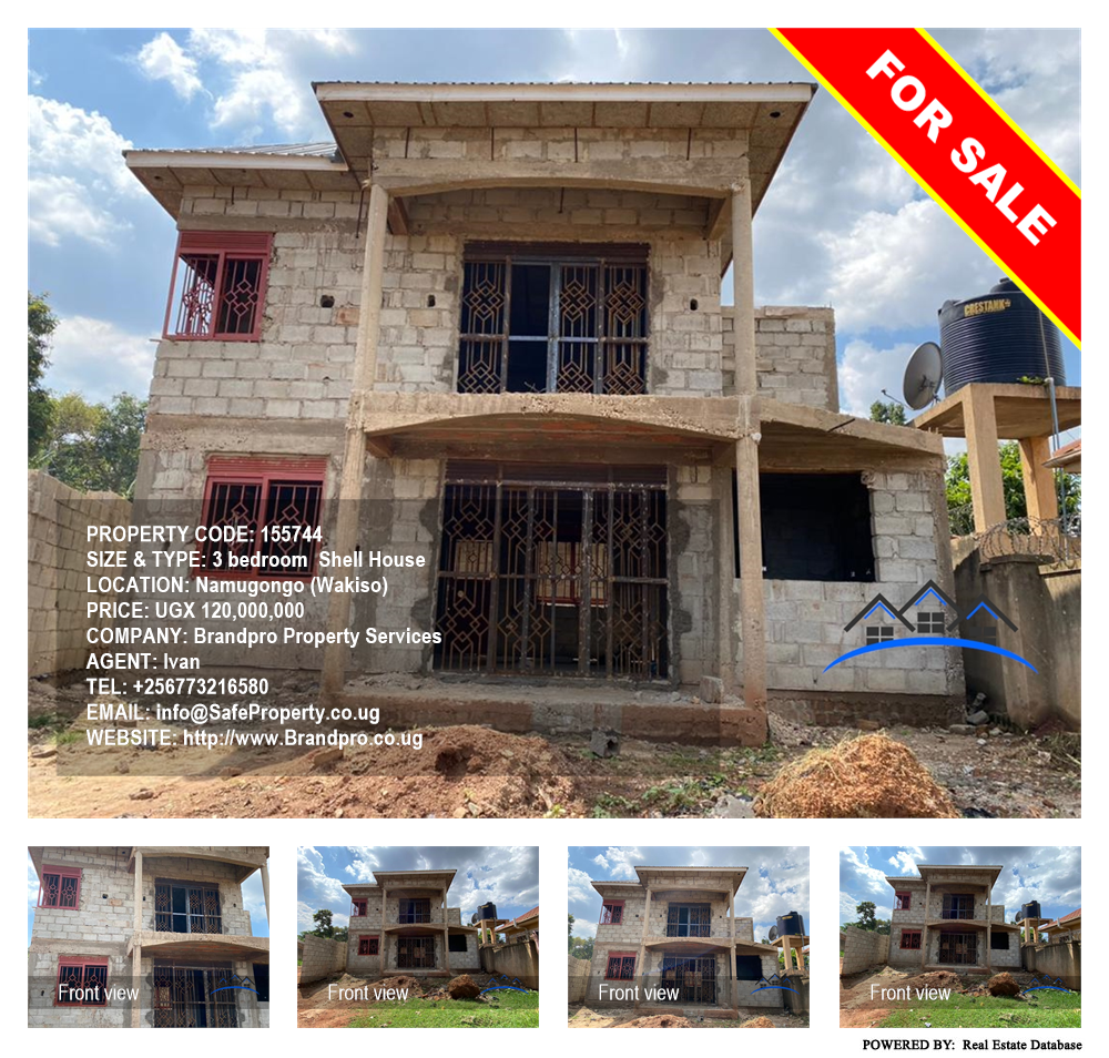 3 bedroom Shell House  for sale in Namugongo Wakiso Uganda, code: 155744