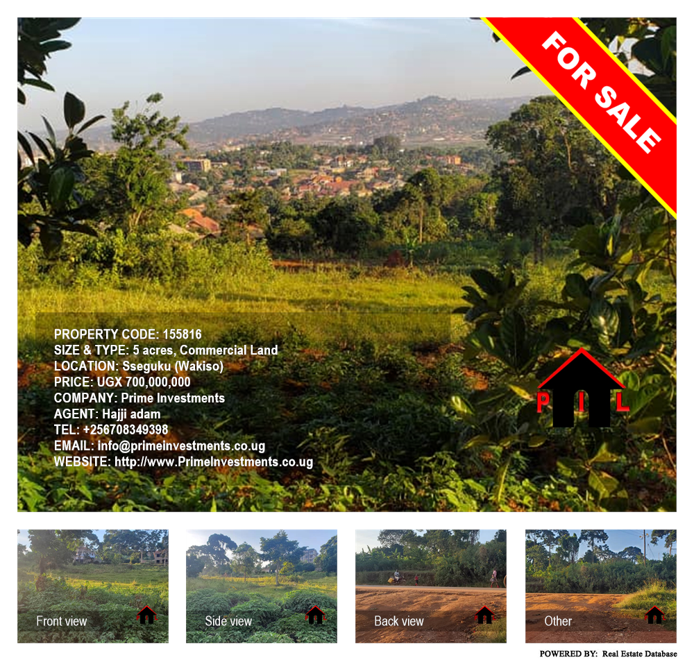 Commercial Land  for sale in Seguku Wakiso Uganda, code: 155816