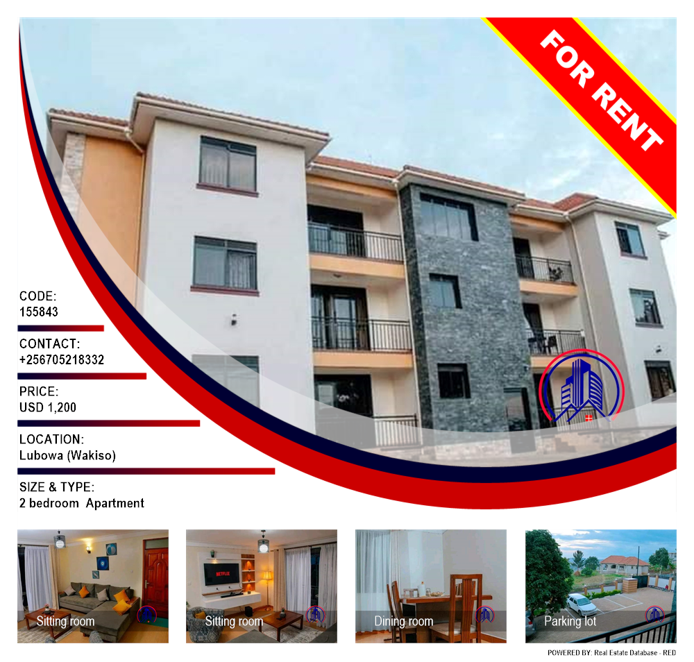 2 bedroom Apartment  for rent in Lubowa Wakiso Uganda, code: 155843