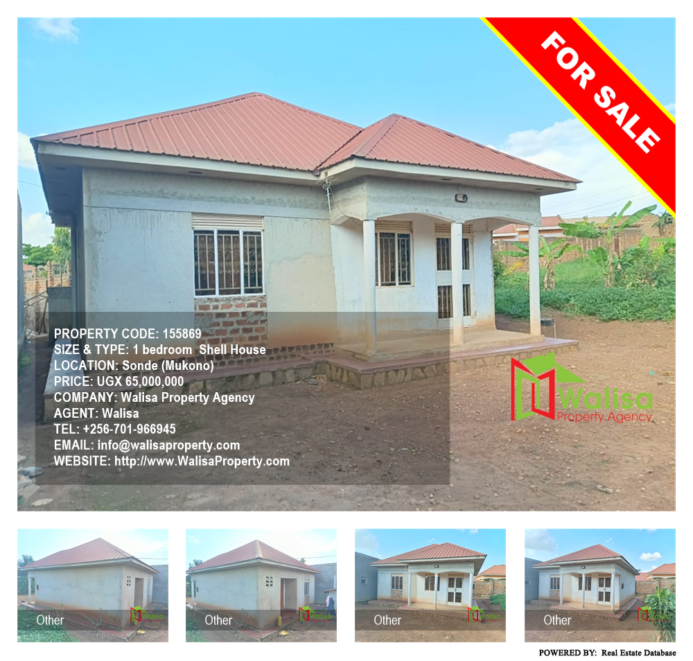 1 bedroom Shell House  for sale in Sonde Mukono Uganda, code: 155869